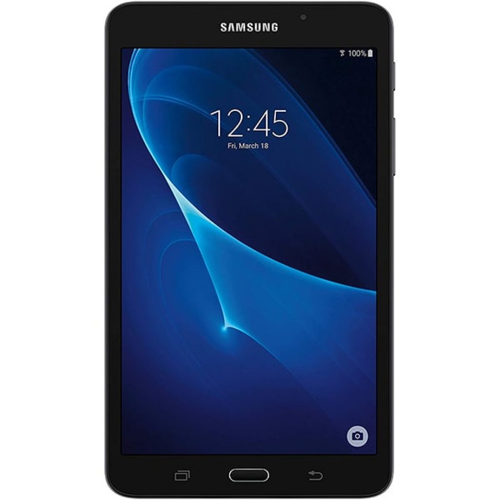 tablet Samsung Galaxy Tab A con pantalla de 7 pulgadas. color negra, ideal para uso general